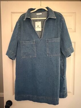Wenrine Denim Dress Plus